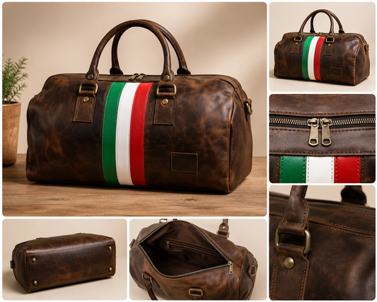 Milano Heritage Leather Weekender Bag
