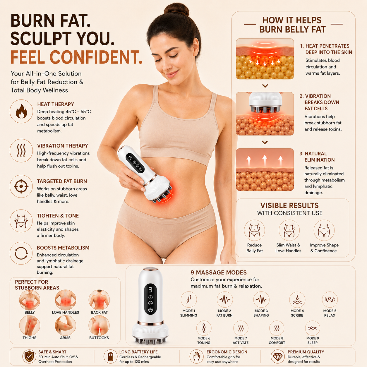 Heated Body Massager for total body wellness and toning